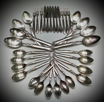 Lot 416 - A suite of Mappin & Webb silver plated cutlery...