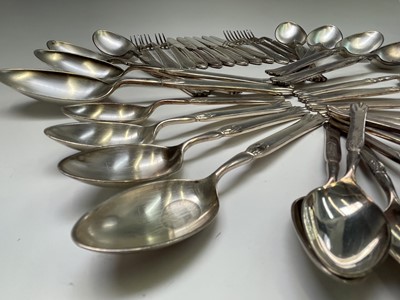 Lot 416 - A suite of Mappin & Webb silver plated cutlery...