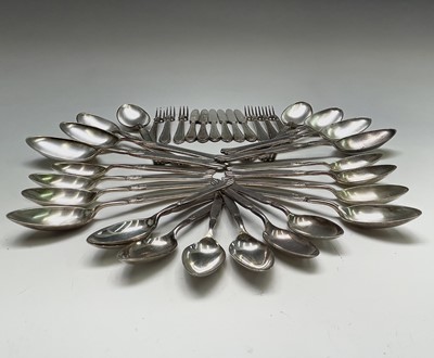 Lot 416 - A suite of Mappin & Webb silver plated cutlery...