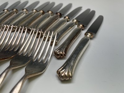 Lot 416 - A suite of Mappin & Webb silver plated cutlery...