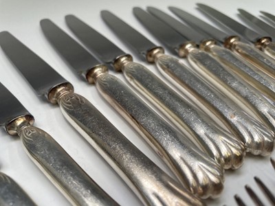 Lot 416 - A suite of Mappin & Webb silver plated cutlery...
