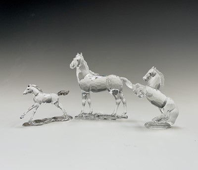 Lot 863 - Swarovski Crystal - a standing horse, height...