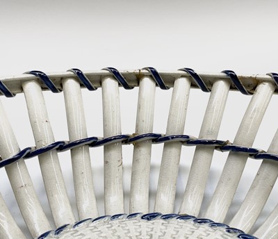 Lot 527 - An 18th century pierced creamware basket,...