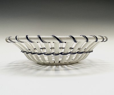 Lot 527 - An 18th century pierced creamware basket,...