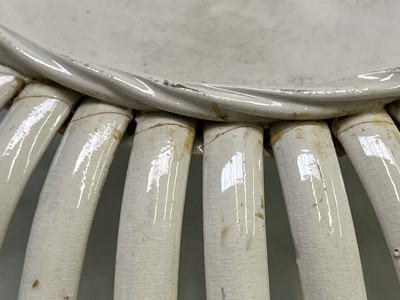 Lot 527 - An 18th century pierced creamware basket,...