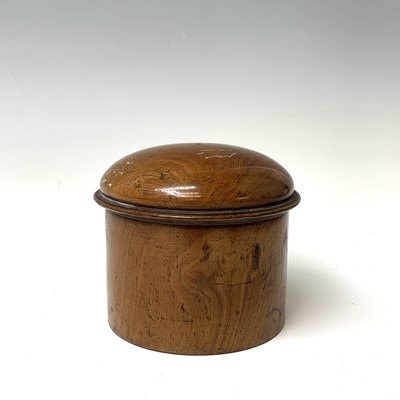 Lot 528 - A 19th century treen jar and cover, height...