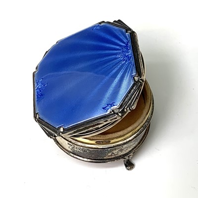 Lot 220A - An art deco silver ring box by Walker and Hall...