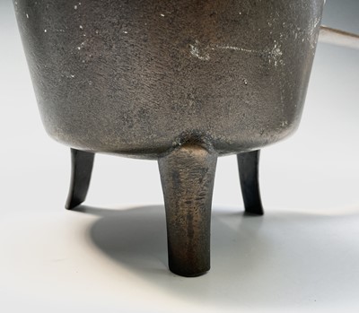 Lot 537 - An 18th century bronze skillet, the handle...