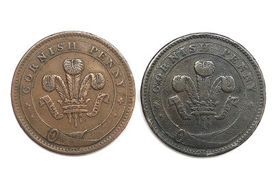 Lot 2680 - Two Cornish 1812 penny tokens, Scorrier.