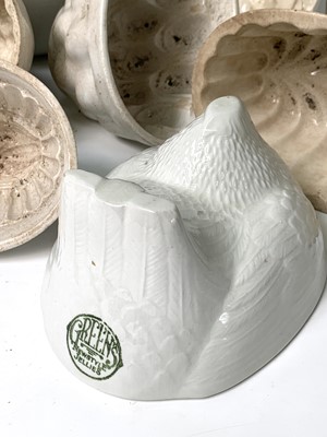 Lot 559 - Twelve various white ceramic jelly moulds....