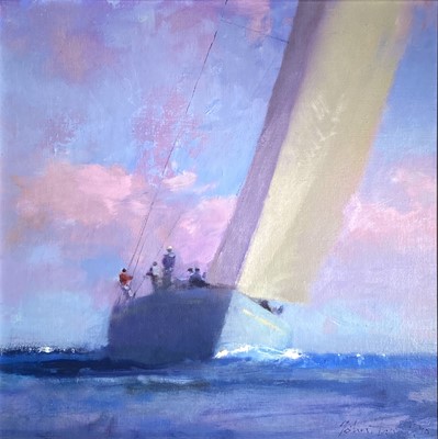 Lot 185 - John HARRIS (1948) Sailing Oil on board ...