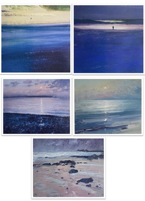 Lot 170 - Mike HINDLE (1966) Five seascape prints Each...