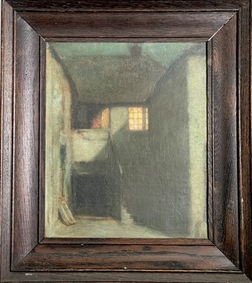 Lot 81 - St Ives School Evening Oil Initials HS to...