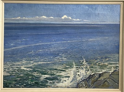 Lot 84 - Mary MCCROSSAN (1865-1934) Cornish Sea Oil on...