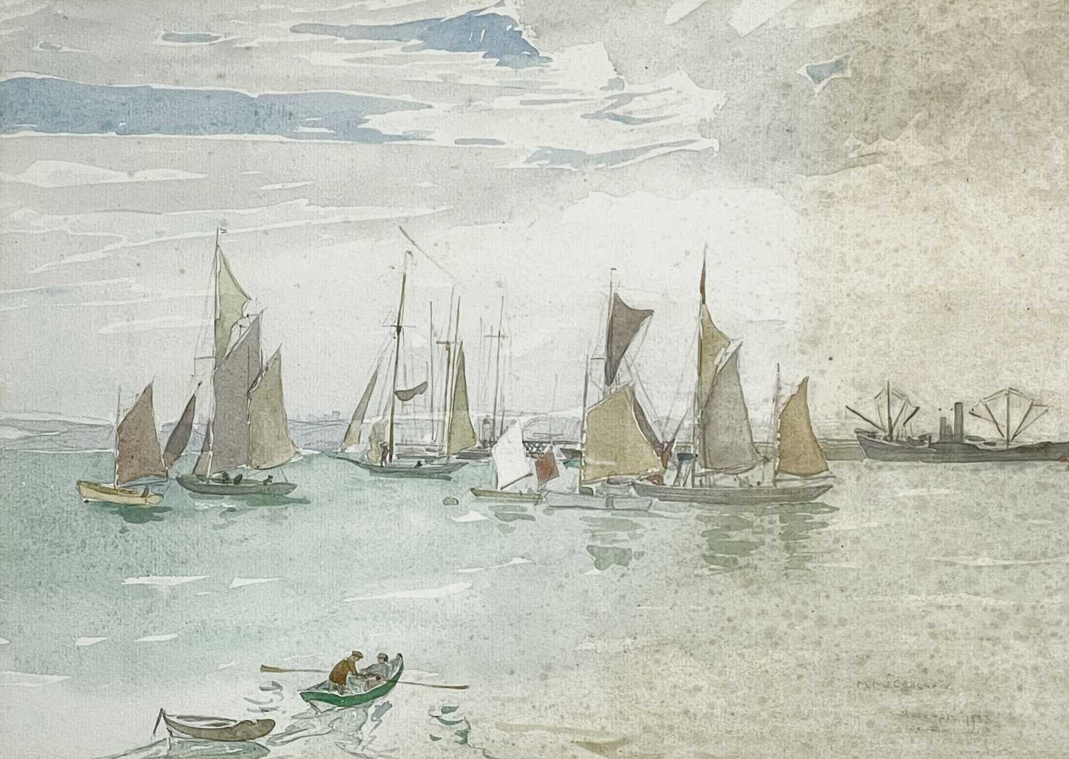 Lot 87 - Mary MCCROSSAN (1865-1934) Sailing Boats,...