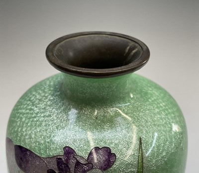 Lot 116 - Two Japanese ginbari vases, Meiji Period, each...