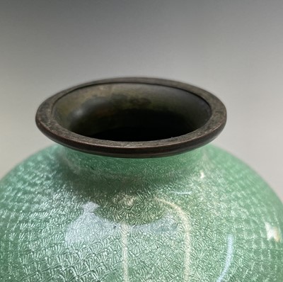 Lot 116 - Two Japanese ginbari vases, Meiji Period, each...
