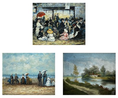 Lot 1424 - In the manner of Eugene BOUDIN The Tea Party...