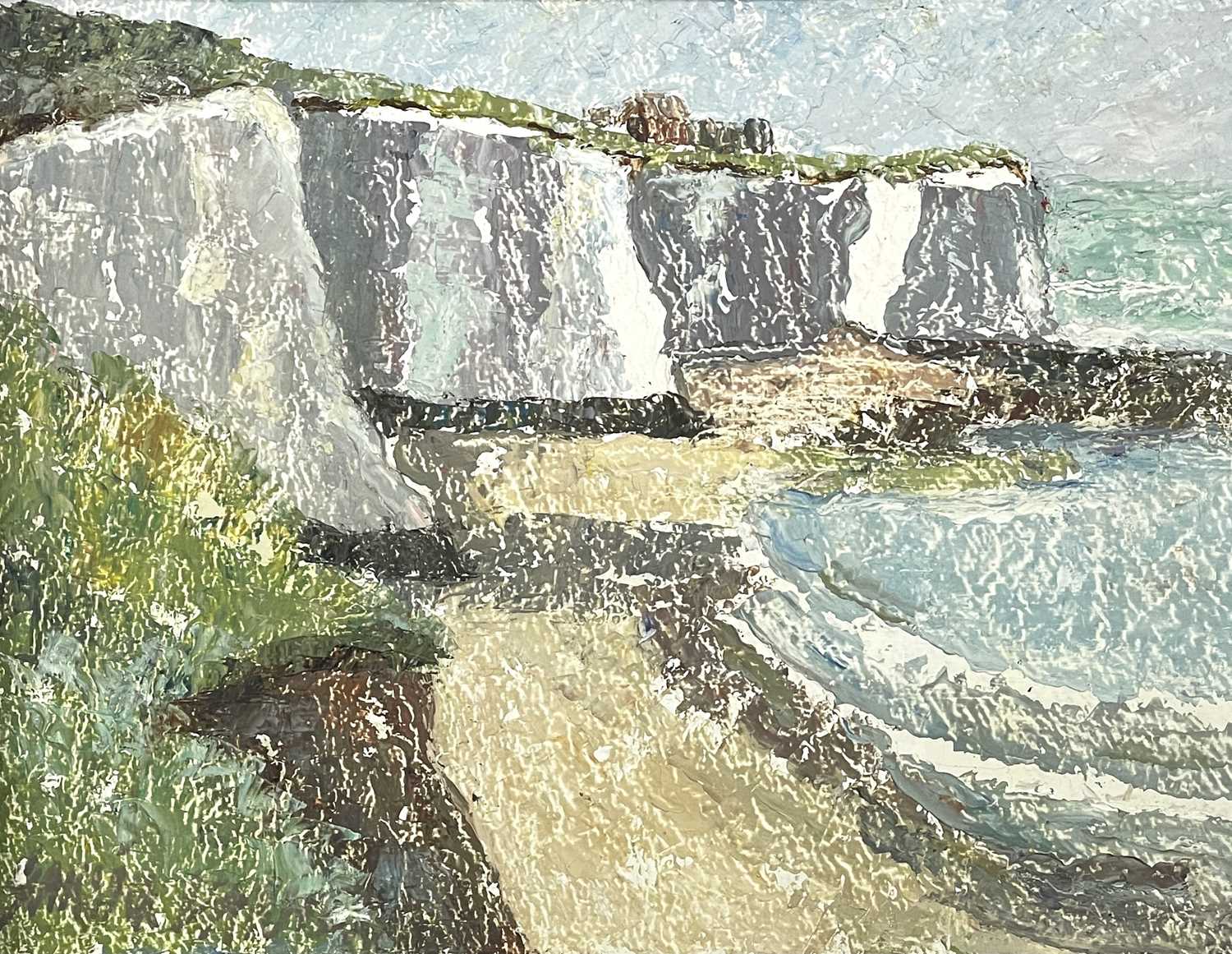 Lot 16 - Garlick BARNES (1891-1987) White Cliffs Oil on...