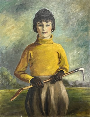Lot 23 - Garlick BARNES (1891-1987) Girl with a Riding...