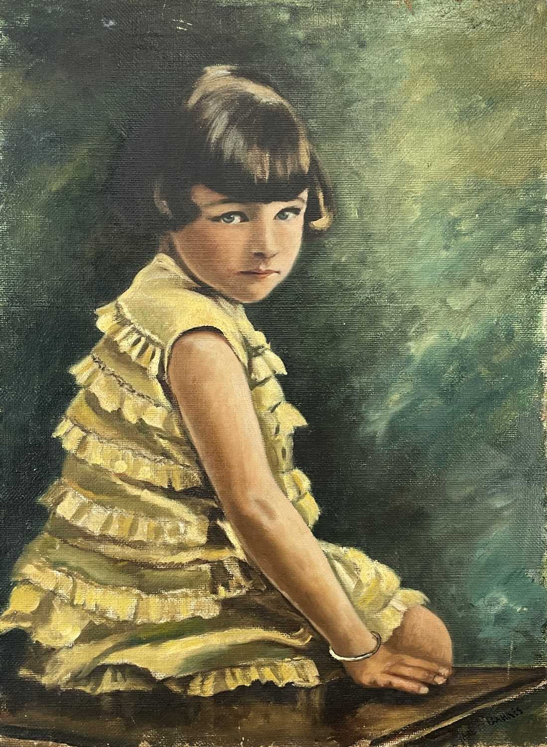 Lot 25 - Garlick BARNES (1891-1987) Portrait of a Girl...