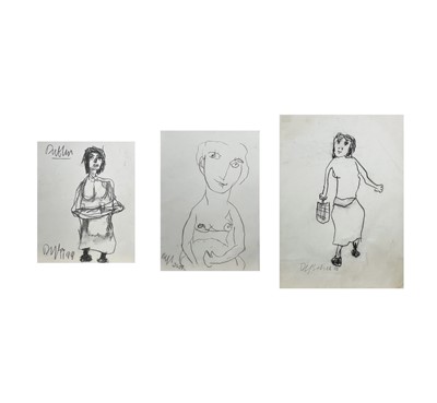Lot 296 - Julian DYSON (1936-2003) Three drawings: Woman...
