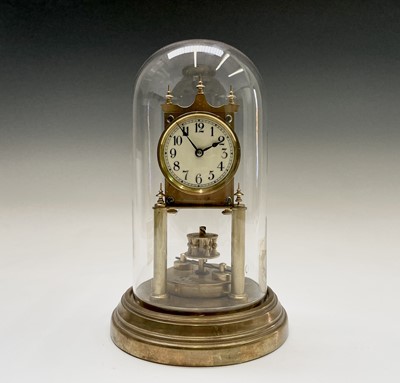 Lot 2912 - A 400 day brass torsion clock, by Gustav...