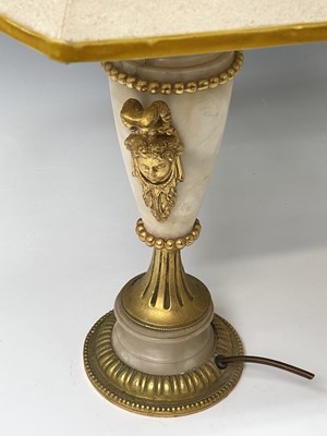 Lot 27 - An ornate alabaster table lamp, early 20th...