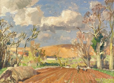 Lot 1236 - Stuart Scott SOMERVILLE (1908-1983) Ploughing...