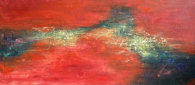 Lot 1094 - Bó YÚN 薄云 (1948) Abstract Landscape Oil on...