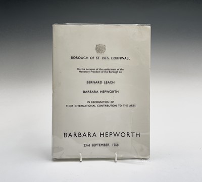 Lot 1365 - Barbara Hepworth and Bernard Leach, published...