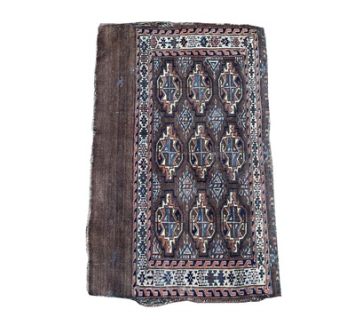 Lot 1255 - A Turkoman Juval, 19th century, the brown...