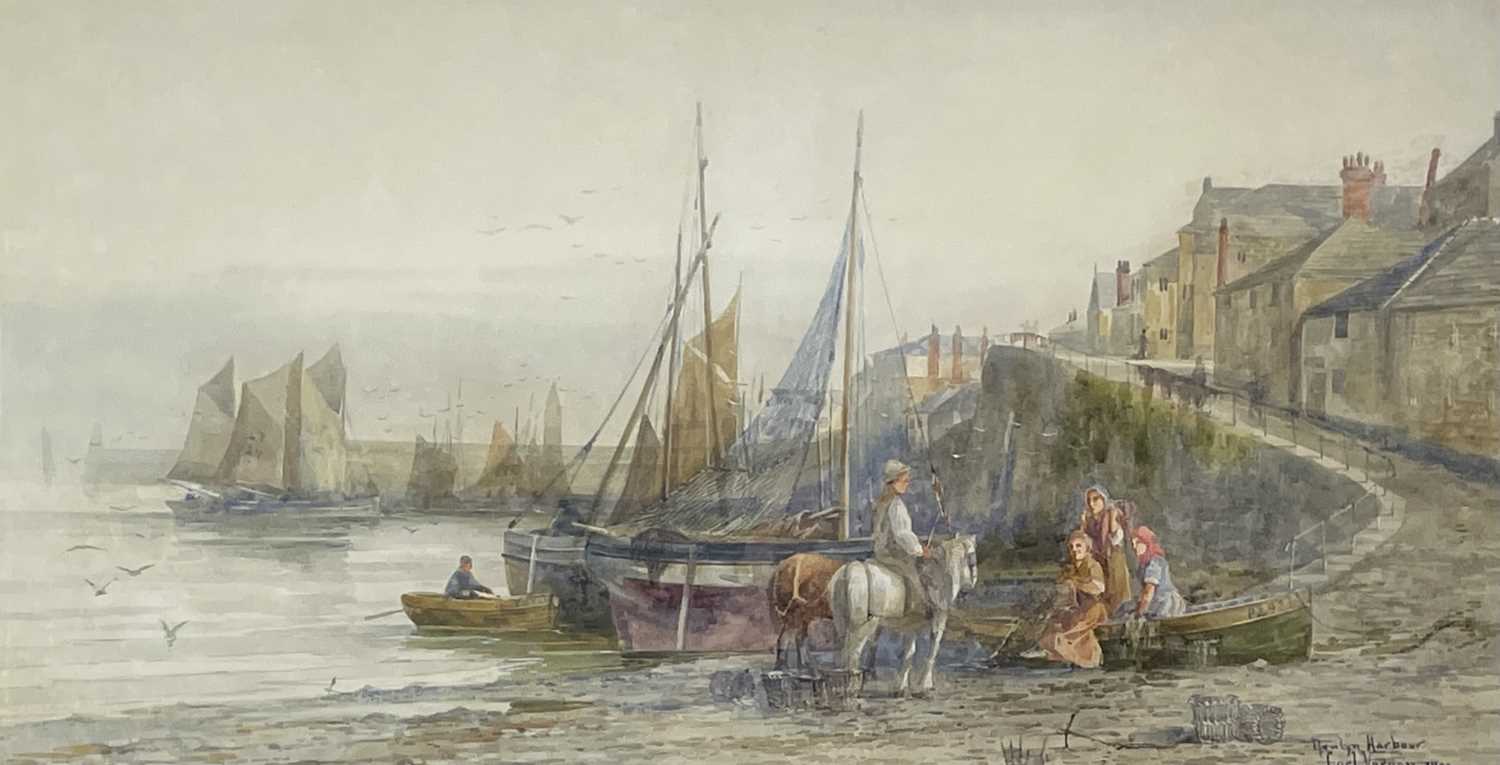 Lot 273 - Carl VERNON Newlyn Harbour Watercolour Signed,...