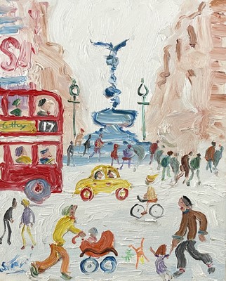 Lot 435 - Simeon STAFFORD (1956) Piccadilly Oil on...