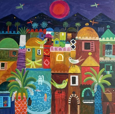 Lot 425 - Alan FURNEAUX (1953) Marrakesh Oil on canvas...