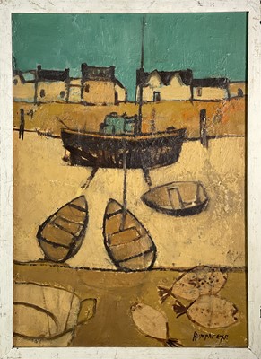 Lot 1159 - David HUMPHREYS (1937) Boats and Fish, Fecamp,...