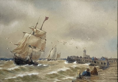 Lot 1232 - Thomas Bush HARDY (1842-1897) Calais Pier...