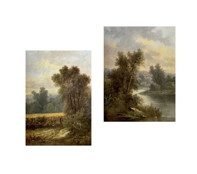 Lot 1216 - Victorian School A pair of landascapes Oil on...