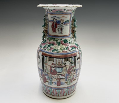 Lot 109 - A Chinese Canton porcelain vase, 19th century,...