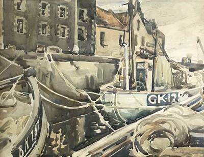 Lot 1115 - Harbour Scene Watercolour Indistinctly signed...