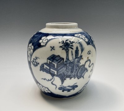 Lot 208 - A Chinese prunus pattern ginger jar, 19th...