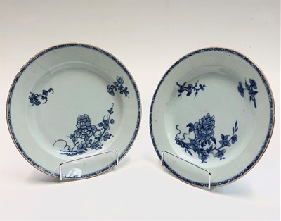 Lot 723 - Two Chinese blue and white porcelain plates,...