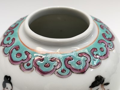 Lot 209 - Three Chinese porcelain ginger jars and a...