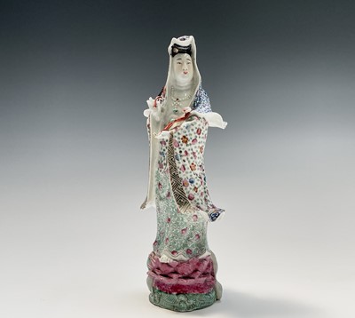 Lot 210 - A Chinese famille rose porcelain figure of a...