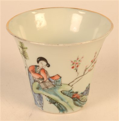 Lot 727 - A Chinese famille rose porcelain cup, 19th...