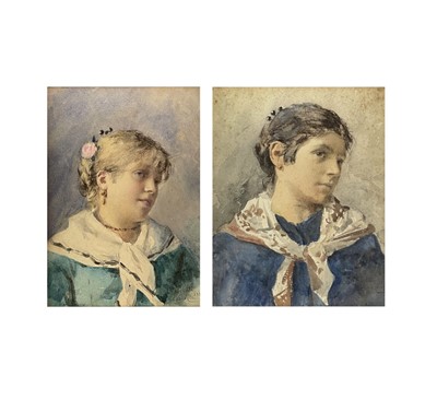 Lot 1137 - Ernesto LEVORATI (XIX-XX) Two portrait...