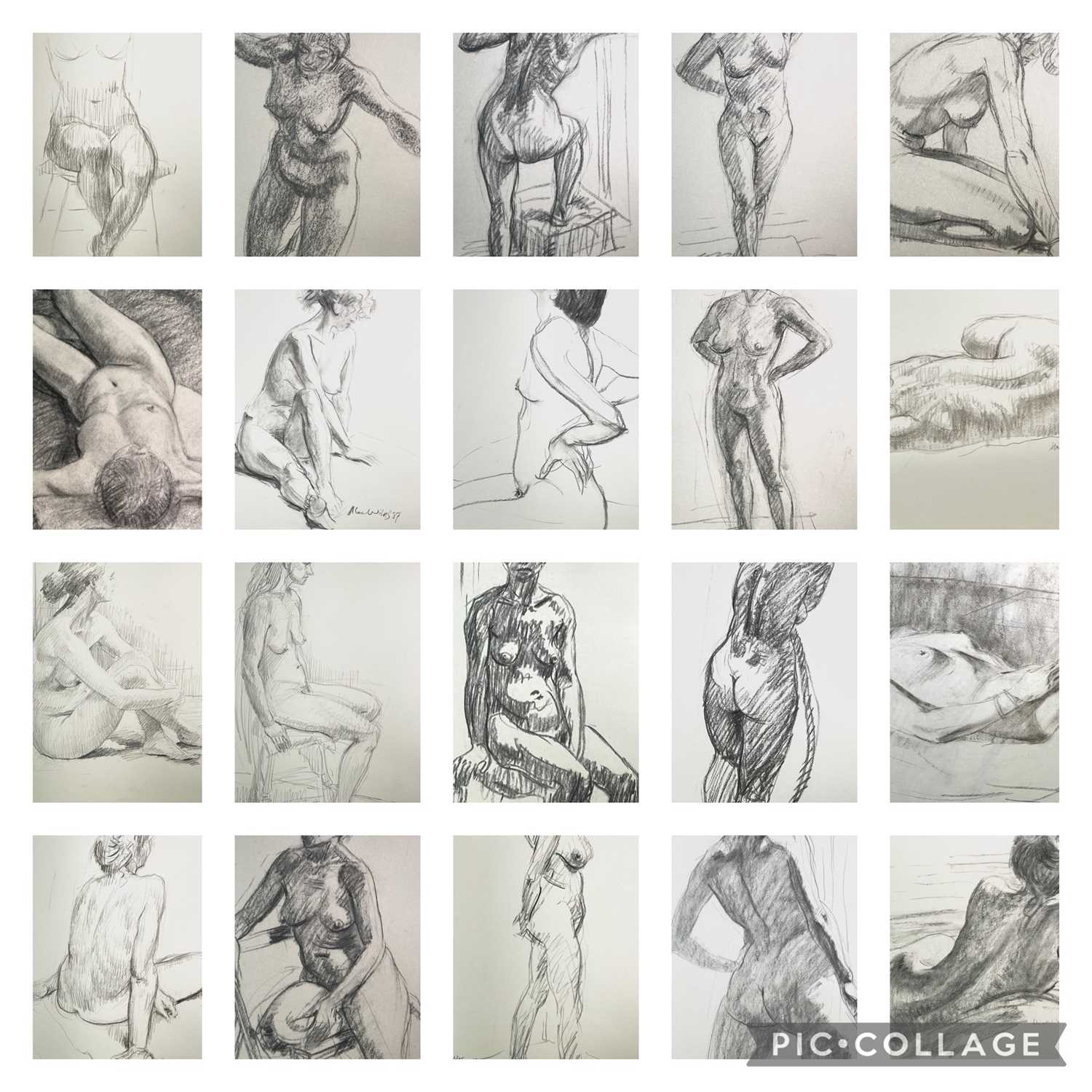 Lot 1011 - Alec WILES (1924) Nude drawings A collection...
