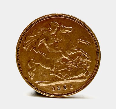 Lot 20C - Great Britain Gold Half Sovereign 1901 Queen...