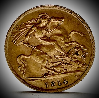 Lot 20E - Great Britain Gold Half Sovereign 1914 King...