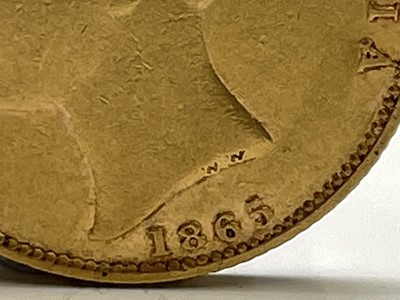 Lot 21 - Great Britain Gold Sovereign 1865 Die no.23...